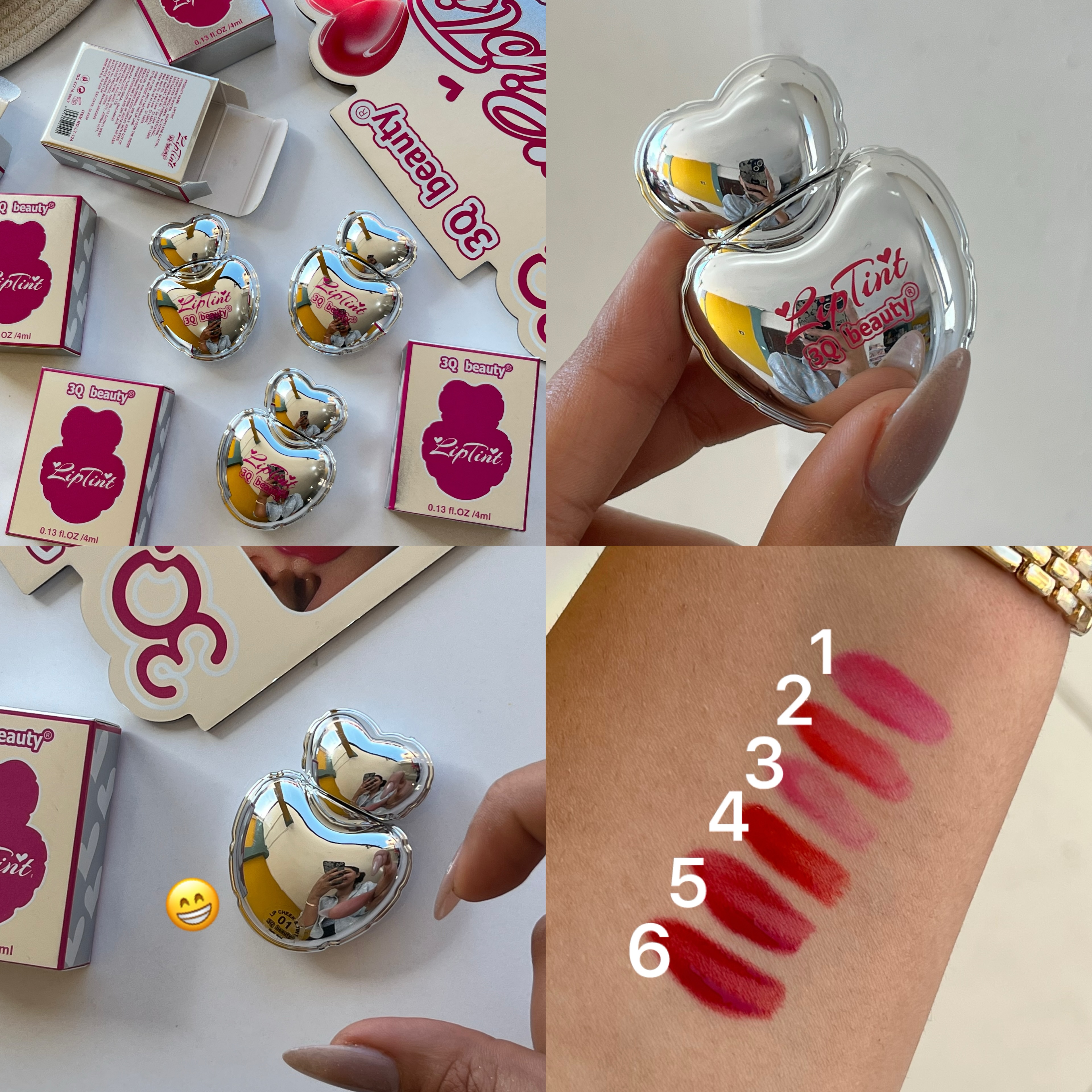 تینت لب بادکنکی آینه ای 3Q beauty