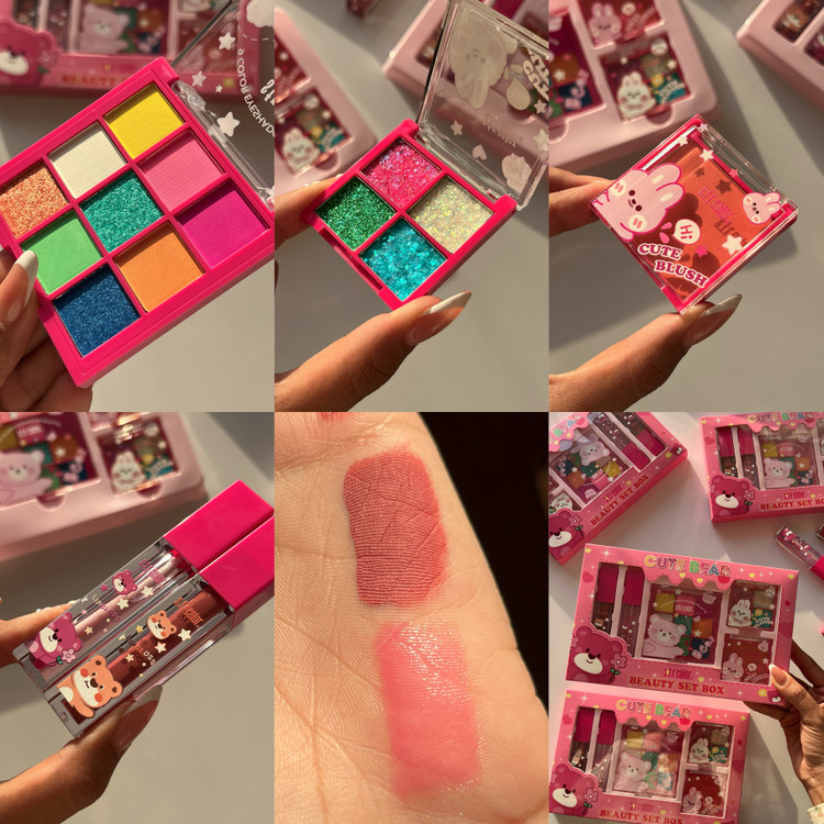 پک کادویی ۵ تکه آرایشی خرسی sfr color