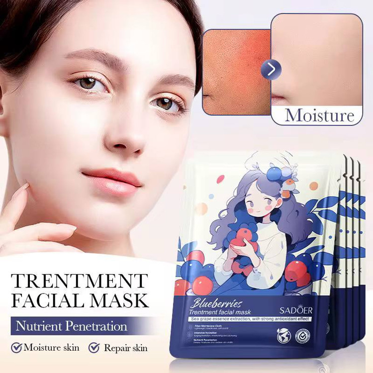 ماسک ورقهای ترمیمکننده بلوبری سادور SADOER