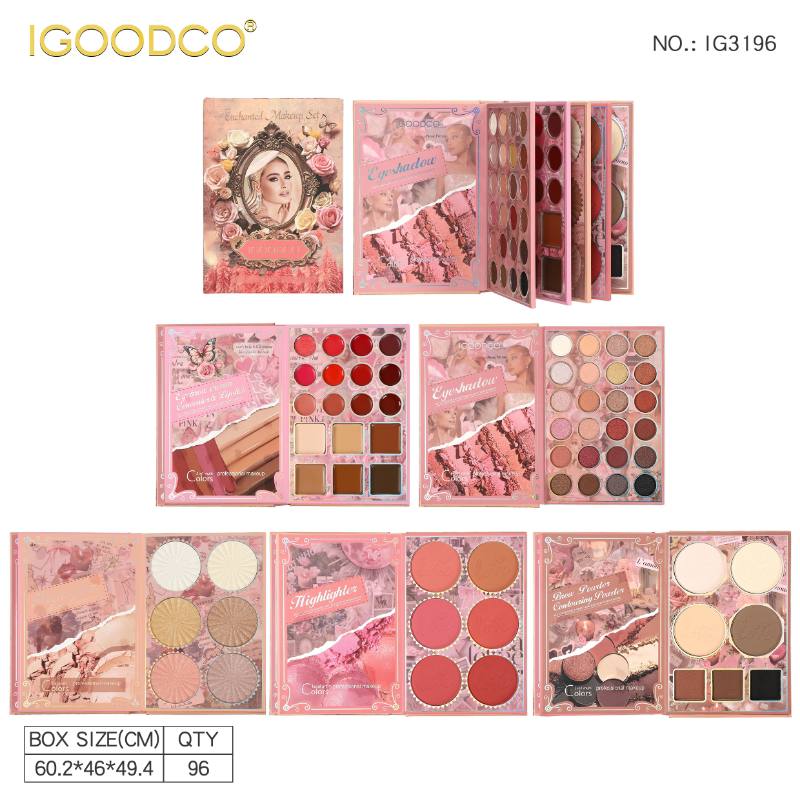 پلت کامل آرایشی ۵ صفحه رز igoodco